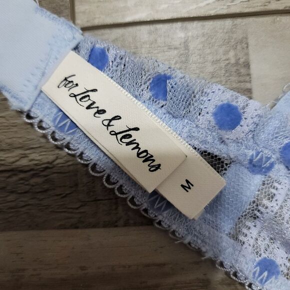 For Love & Lemons Periwinkle Harper Ruffle Bra Size Medium - Picture 6 of 8
